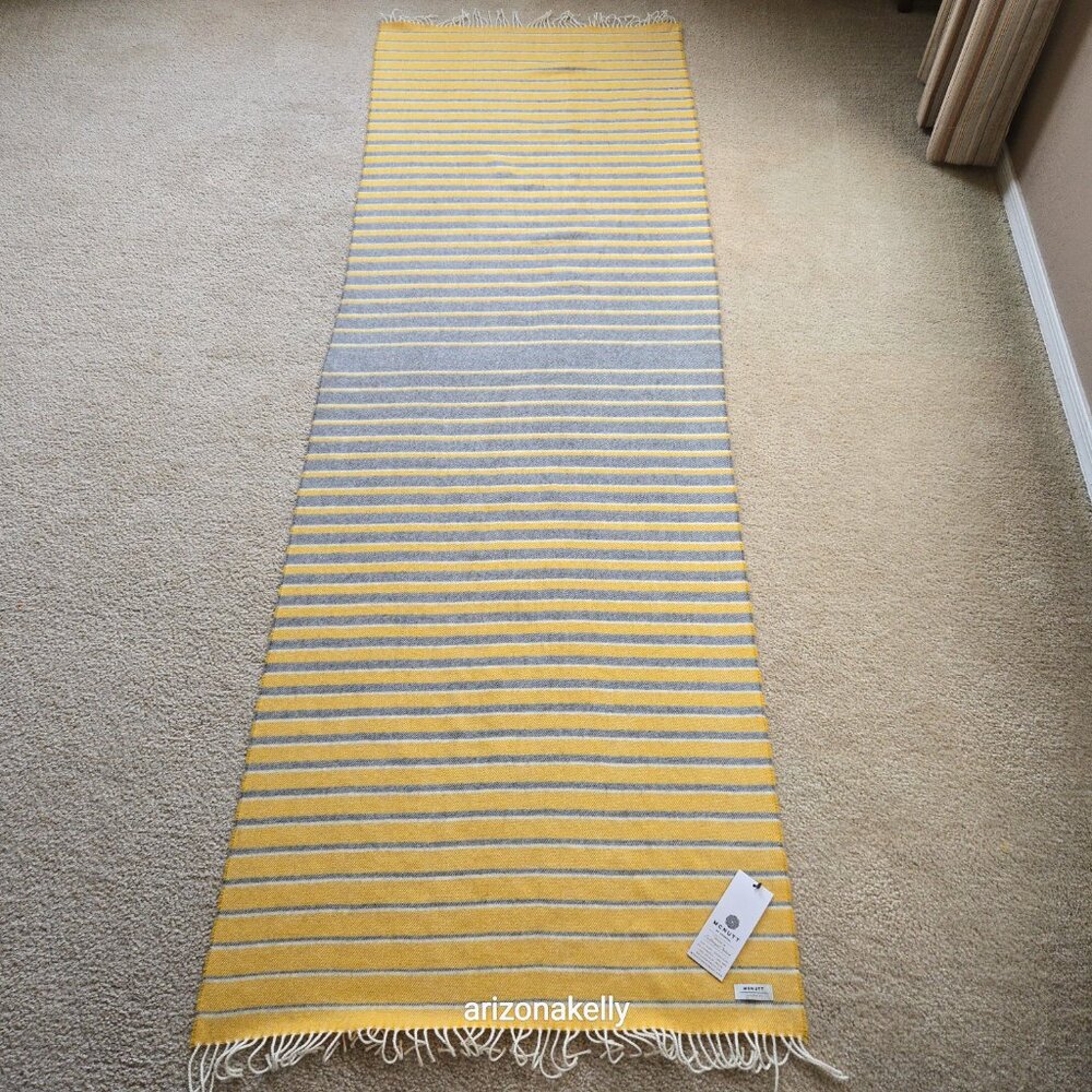 NWT McNutt Lambswool Scarf Donegal Ireland Yellow & Grey - Picture 10 of 14